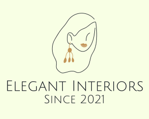 Elegant Woman Earring logo design