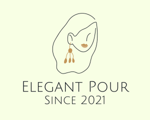 Elegant Woman Earring logo design