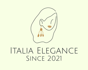 Elegant Woman Earring logo design