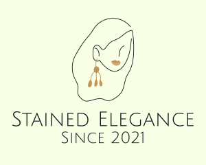 Elegant Woman Earring logo design