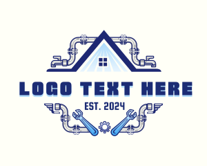 Pipefitter - Home Faucet Plumbing logo design