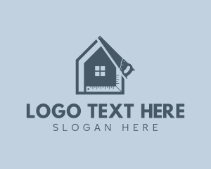 Real Estate - Saw Roofing Housing Construction logo design