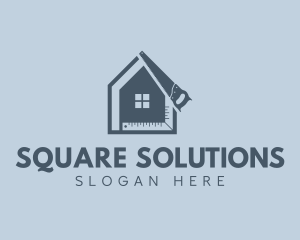 Saw Roofing Housing Construction logo design