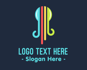 Print - Abstract Colorful Octopus logo design