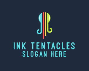 Tentacles - Octopus Ink Print logo design