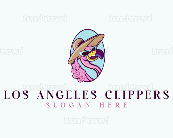 Flamingo Bird Fashion Logo