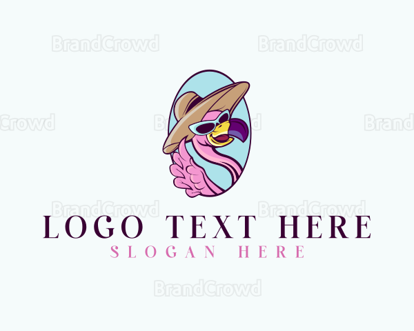 Flamingo Bird Fashion Logo