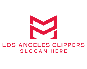 Modern Tech Badge Letter M Logo