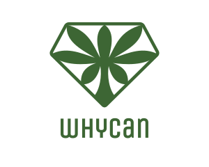 Therapy - Green Cannabis Diamond logo design