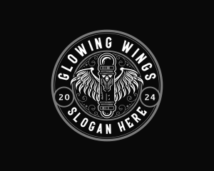 Grooming Barbershop Wings logo design