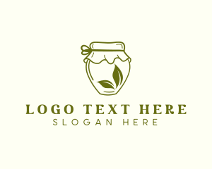 Honey - Natural Leaf Jar logo design