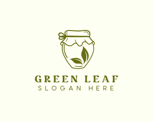 Natural Leaf Jar logo design