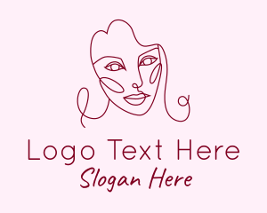 Hair - Monoline Beauty Face logo design