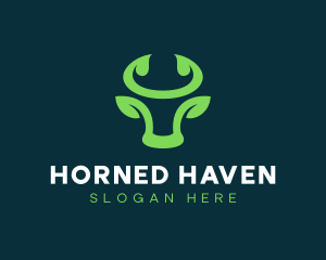 Bull Horn Leaf logo design