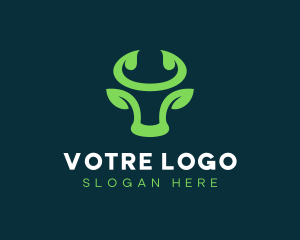 Commercial - Bull Horn Leaf logo design