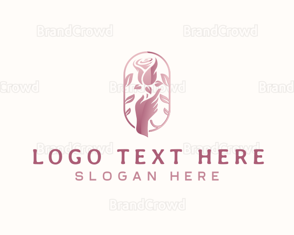 Hand Rose Petals Logo