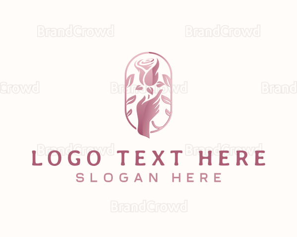 Hand Rose Petals Logo