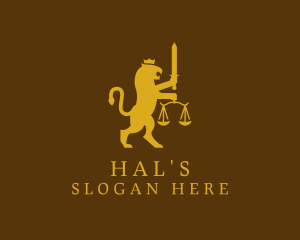 Notary - Lion Scale Justice logo design