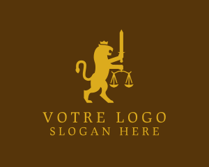 Insurance - Lion Scale Justice logo design