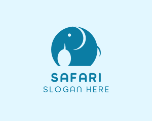 Baby Elephant Safari logo design