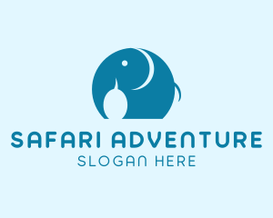 Baby Elephant Safari logo design