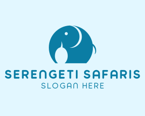 Baby Elephant Safari logo design