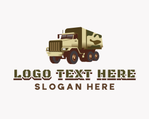 Trailer - Military Truck Vehicle logo design