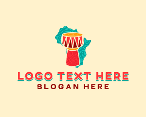 Djembe - Music Africa Drums logo design