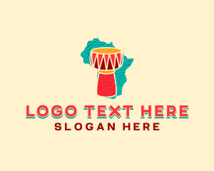 Conga - Music Africa Drums logo design