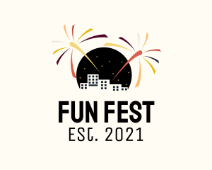 Fest - Metropolitan City Firework logo design