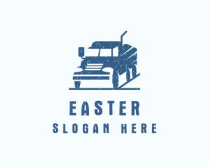 Distribution - Mining Delivery Truck logo design