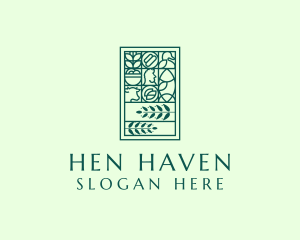 Hen - Organic Nature Plant logo design