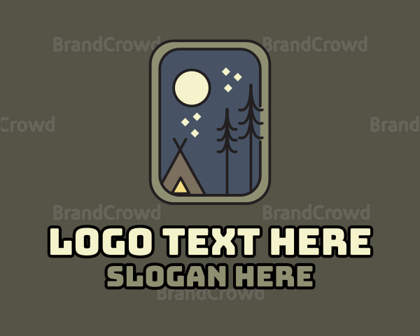 Evening Camping Badge Logo