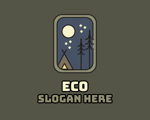 Evening Camping Badge Logo