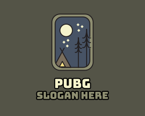 Night - Evening Camping Badge logo design