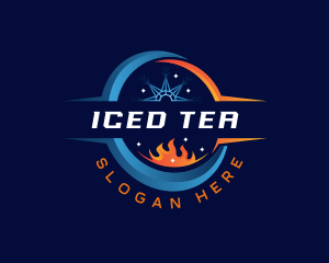 Fire Ice Refrigeration logo design