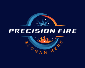 Fire Ice Refrigeration logo design