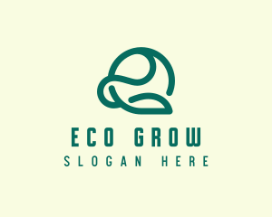 Eco Farming Leaf logo design