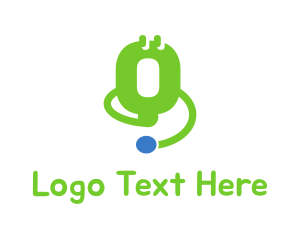 Instrument - Green Medical Device Stethoscope logo design