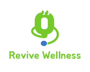 Rehab - Green Medical Device Stethoscope logo design