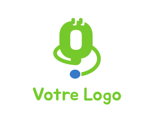 Rehab - Green Medical Device Stethoscope logo design