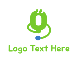 Green Medical Device Stethoscope Logo