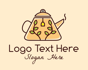 Tea Leaf - Minimalist Herbal Teapot logo design