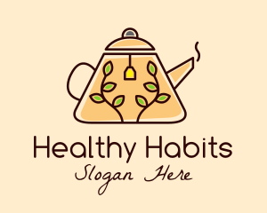 Minimalist Herbal Teapot  logo design