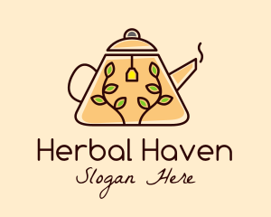 Herbal - Minimalist Herbal Teapot logo design