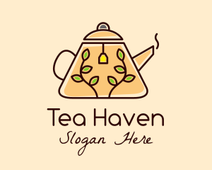 Minimalist Herbal Teapot  logo design