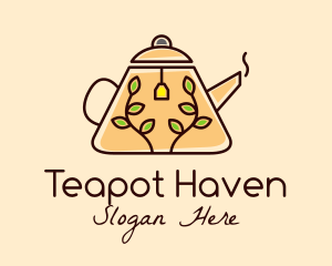 Teapot - Minimalist Herbal Teapot logo design