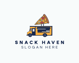 Pizza Food Truck logo design