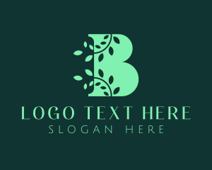Forest - Natural Vine Letter B logo design