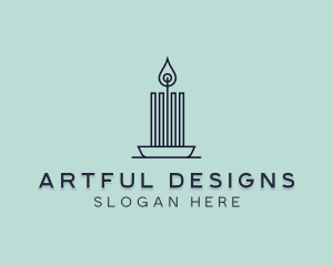 Interior Design Candle logo design